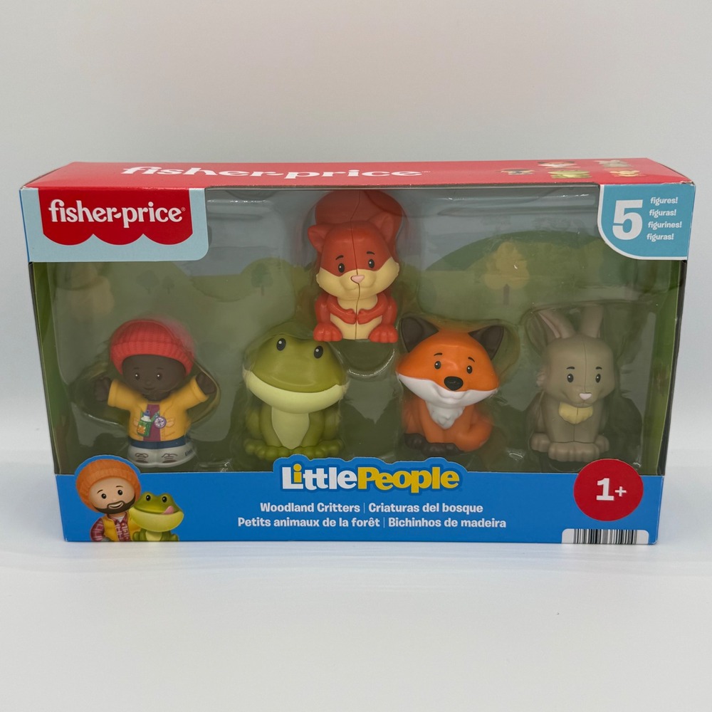 NIB Fisher Price Little People Woodland Critters 5 Fig Set Fox Frog Rabbit etc